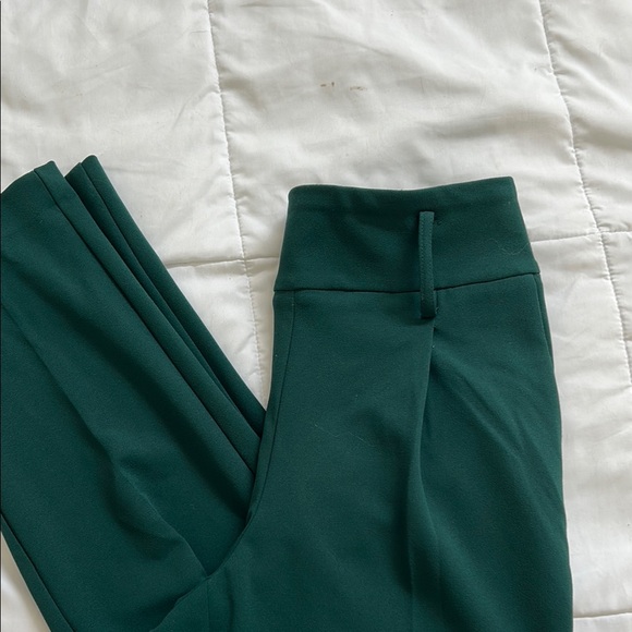 Dark Green Straight Leg Trousers - Picture 2 of 5